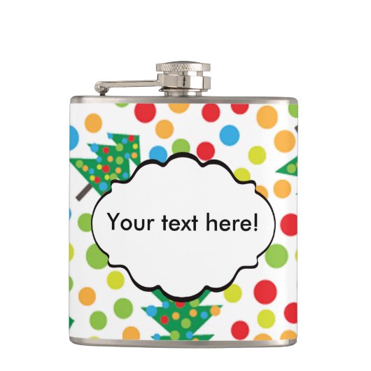 Weihnachtsbaumstruktur Flachmann (Vorderseite)