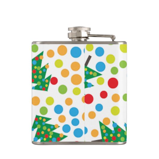 Weihnachtsbaumstruktur Flachmann (Rückseite)