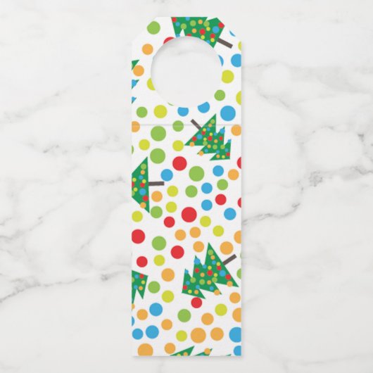 Weihnachtsbaumstruktur Flaschenanhänger (Rückseite)