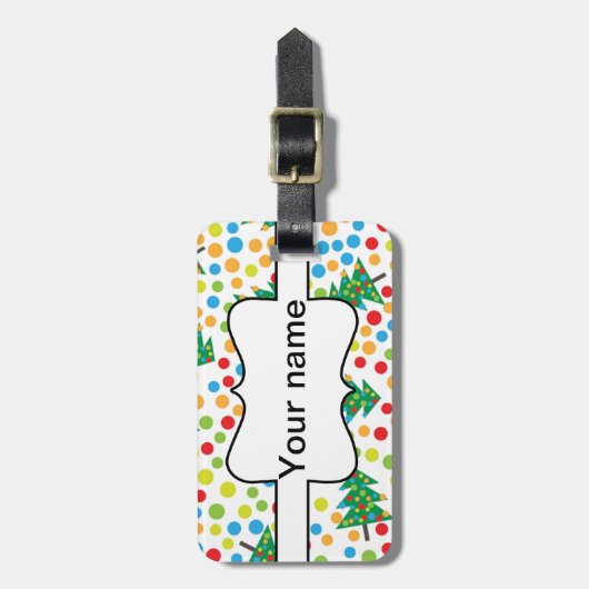 Weihnachtsbaumstruktur Gepäckanhänger (Vorderseite vertikal)