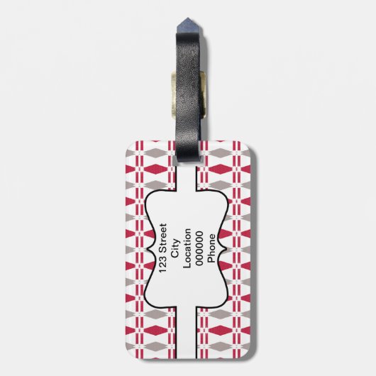 Weihnachtsbaumstruktur Gepäckanhänger (Rückseite vertikal)