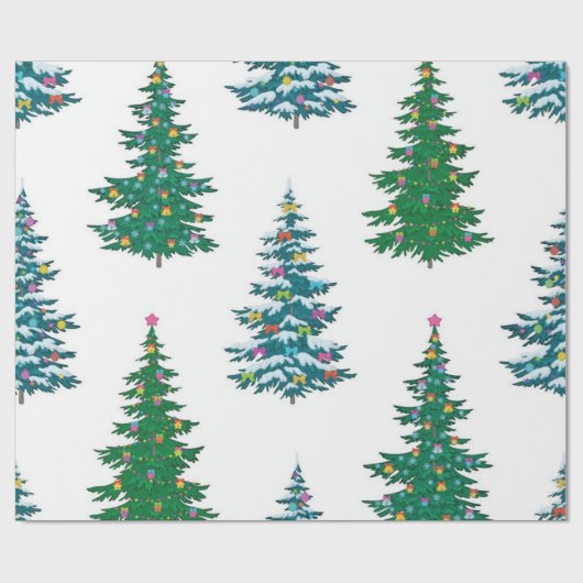 Weihnachtsbaumstruktur Geschenkpapier (Flach)