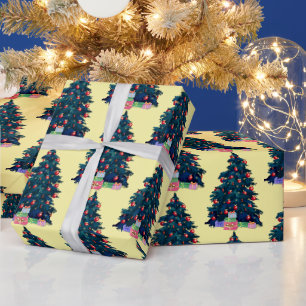 Weihnachtsbaumstruktur Geschenkpapier