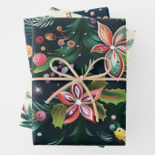 Weihnachtsbaumstruktur Geschenkpapier Set (Beispiel)