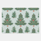 Weihnachtsbaumstruktur Geschenkpapier Set (Vorderseite)