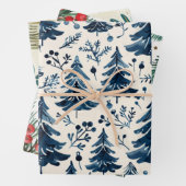 Weihnachtsbaumstruktur Geschenkpapier Set (Beispiel)