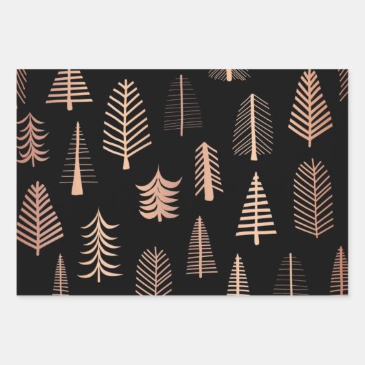 Weihnachtsbaumstruktur Geschenkpapier Set (Vorderseite)