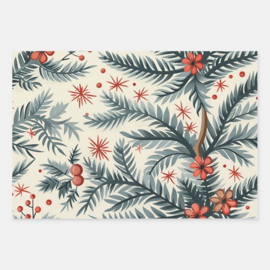 Weihnachtsbaumstruktur Geschenkpapier Set (Vorderseite 3)