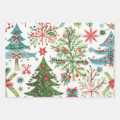 Weihnachtsbaumstruktur Geschenkpapier Set (Vorderseite 2)