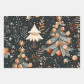 Weihnachtsbaumstruktur Geschenkpapier Set (Vorderseite 3)