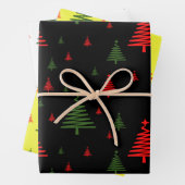 Weihnachtsbaumstruktur Geschenkpapier Set (Beispiel)