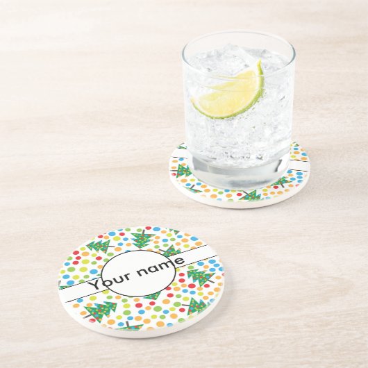 Weihnachtsbaumstruktur Getränkeuntersetzer (Seite)