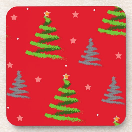 Weihnachtsbaumstruktur Getränkeuntersetzer (Vorderseite)