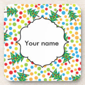 Weihnachtsbaumstruktur Getränkeuntersetzer (Vorderseite)