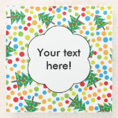 Weihnachtsbaumstruktur Glasuntersetzer (Vorderseite)