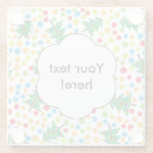 Weihnachtsbaumstruktur Glasuntersetzer (Rückseite)