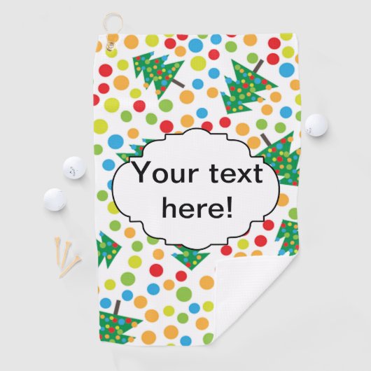 Weihnachtsbaumstruktur Golfhandtuch (Insitu)