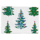 Weihnachtsbaumstruktur Große Geschenktüte (Rückseite)