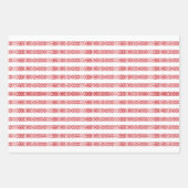 Weihnachtsbaumstruktur in Rot-Weiß-Spitzen Geschenkpapier Set (Vorderseite 2)