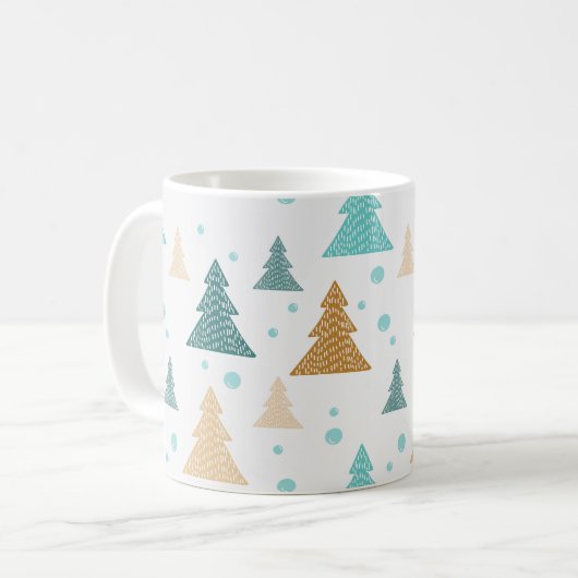 Weihnachtsbaumstruktur Kaffeetasse (Vorderseite Links)