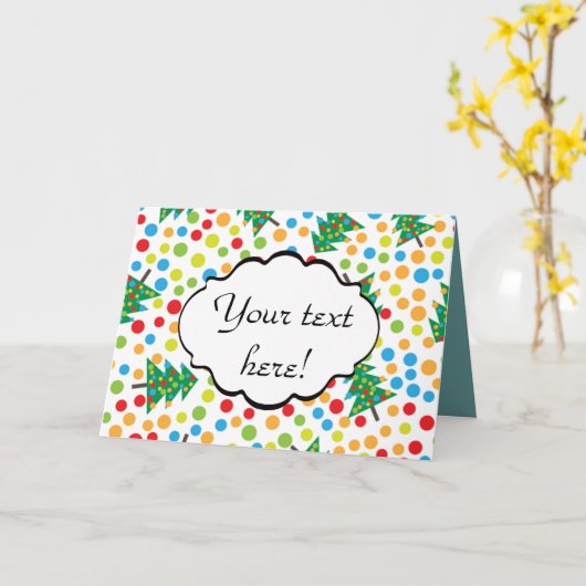 Weihnachtsbaumstruktur Karte (Gelbe Blume)