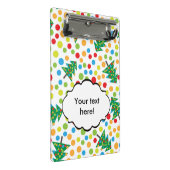 Weihnachtsbaumstruktur Mini Klemmbrett (Schrägansicht)