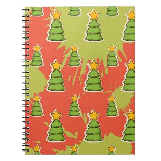 Weihnachtsbaumstruktur Notizblock (Vorderseite)