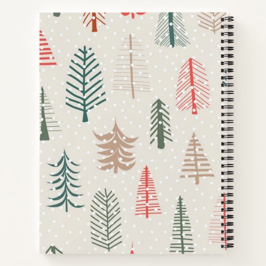 Weihnachtsbaumstruktur Notizblock (Rückseite)