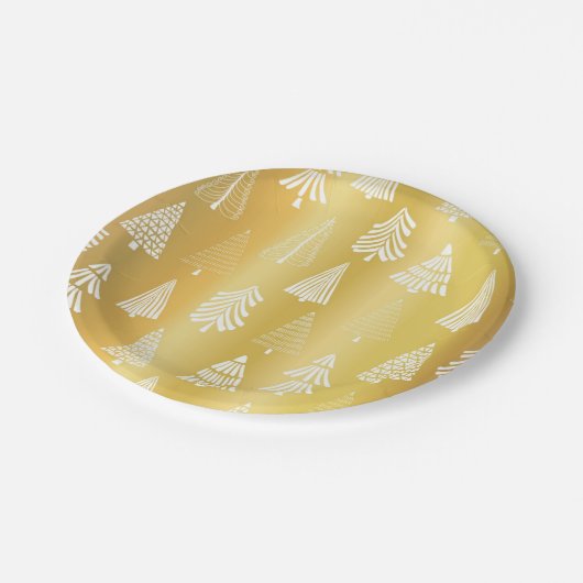 Weihnachtsbaumstruktur Pappteller (Schrägansicht)