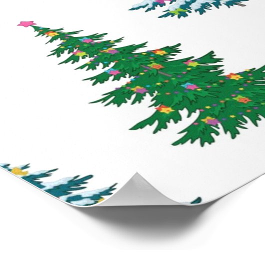Weihnachtsbaumstruktur Poster (Ecke)