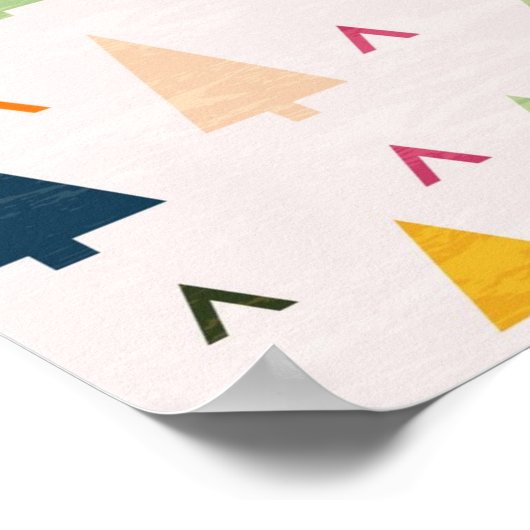 Weihnachtsbaumstruktur Poster (Ecke)