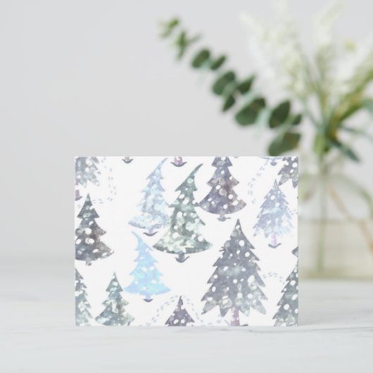 Weihnachtsbaumstruktur Postkarte (Stehend Vorderseite)