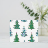 Weihnachtsbaumstruktur Postkarte (Stehend Vorderseite)