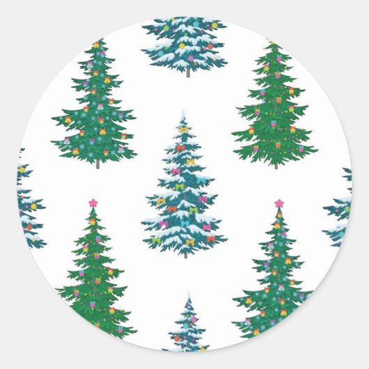 Weihnachtsbaumstruktur Runder Aufkleber (Vorderseite)