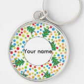 Weihnachtsbaumstruktur Schlüsselanhänger (Vorne)