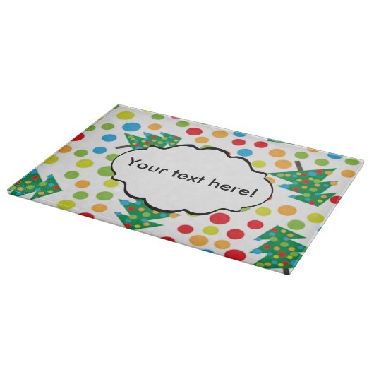 Weihnachtsbaumstruktur Schneidebrett (Ecke)