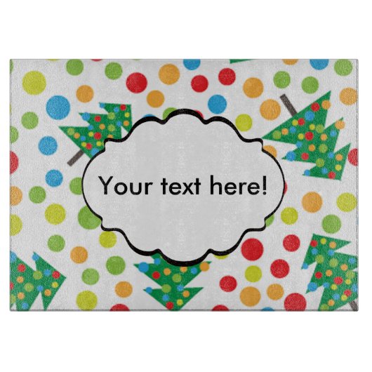 Weihnachtsbaumstruktur Schneidebrett (Vorderseite)