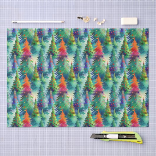 Weihnachtsbaumstruktur Seidenpapier (Handwerk)