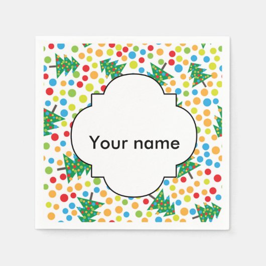 Weihnachtsbaumstruktur Serviette (Vorderseite)