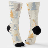 Weihnachtsbaumstruktur Socken (Gewinkelt)
