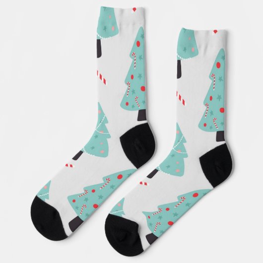 Weihnachtsbaumstruktur Socken (Linkes Detail)