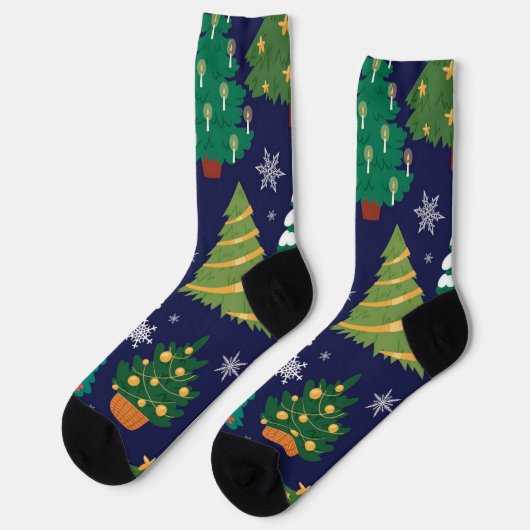 Weihnachtsbaumstruktur Socken (Linkes Detail)