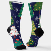 Weihnachtsbaumstruktur Socken (Gewinkelt)