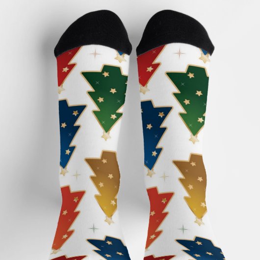 Weihnachtsbaumstruktur Socken (Oben)