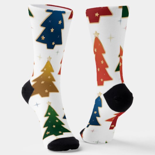 Weihnachtsbaumstruktur Socken (Gewinkelt)