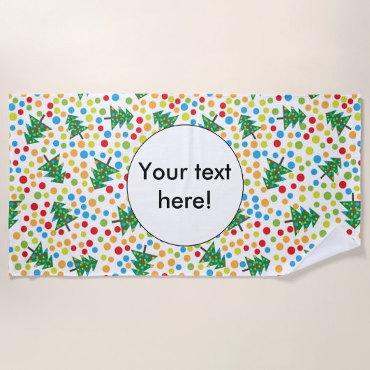 Weihnachtsbaumstruktur Strandtuch (Vorderseite)