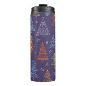 Weihnachtsbaumstruktur Thermosbecher (Vorderseite)