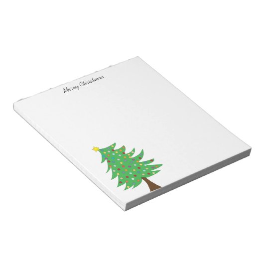 Weihnachtsbaumtafel Notizblock (angewinkelt)