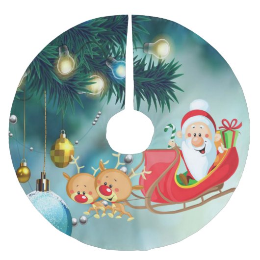 Weihnachtsbaumteppich Polyester Weihnachtsbaumdecke (Vorderseite)