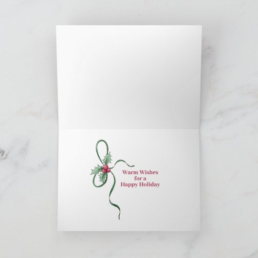 Weihnachtsbaumtiere Dankeskarte (Innenseite)